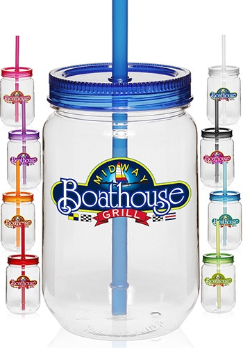 25 oz Tritan Single Wall Mason Jar 1