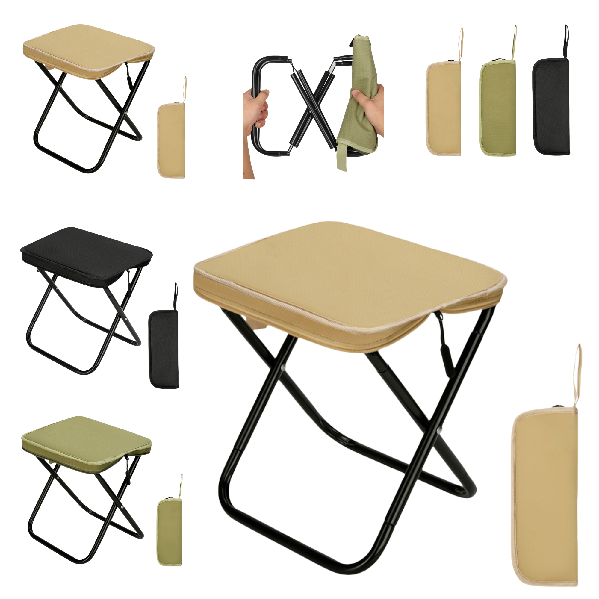 ?Custom Logo Folding Stool-Double Oxford Fabric 2