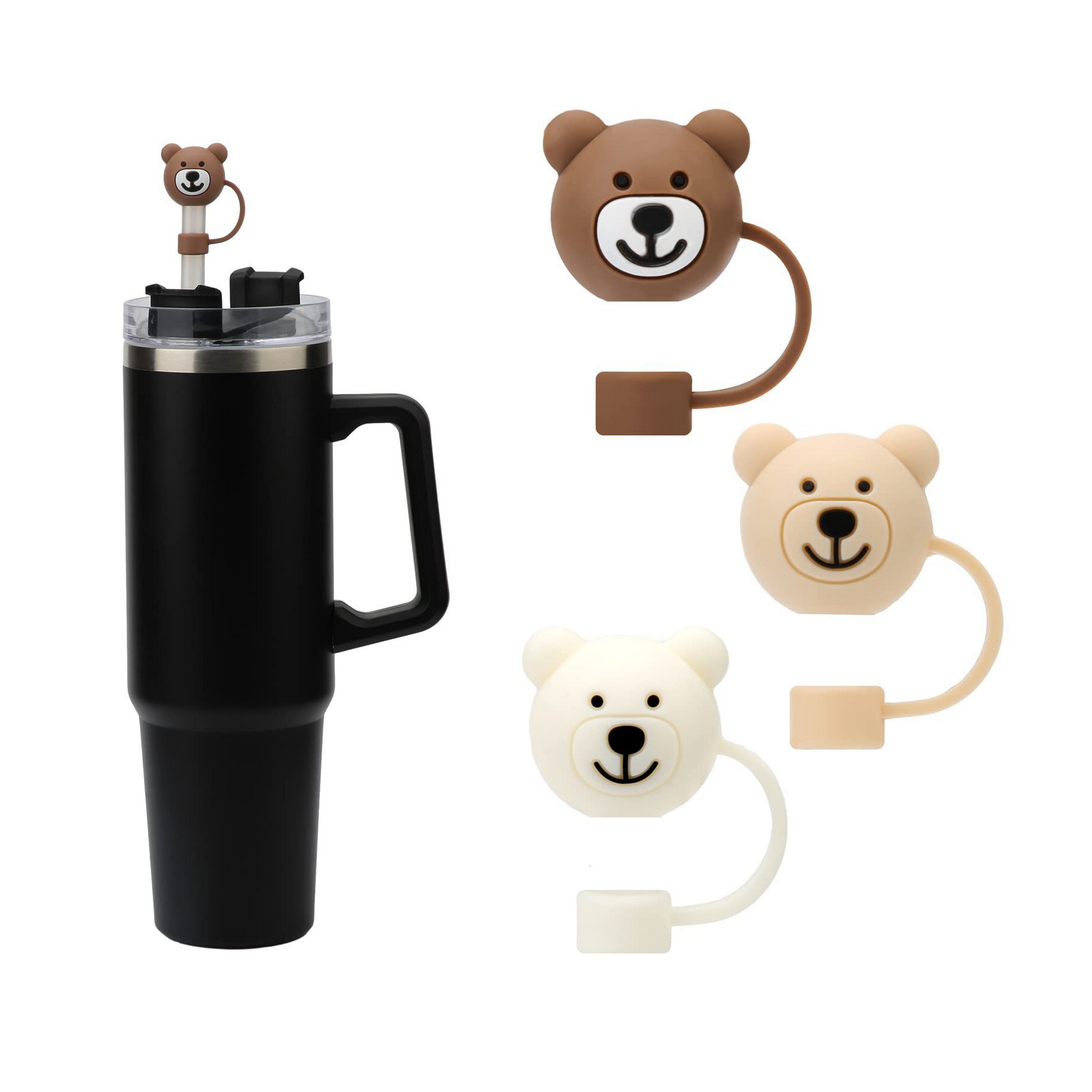 Bear Panda Silicone Straw Stoppers 3