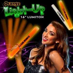 Orange 16" LED Lumiton Baton