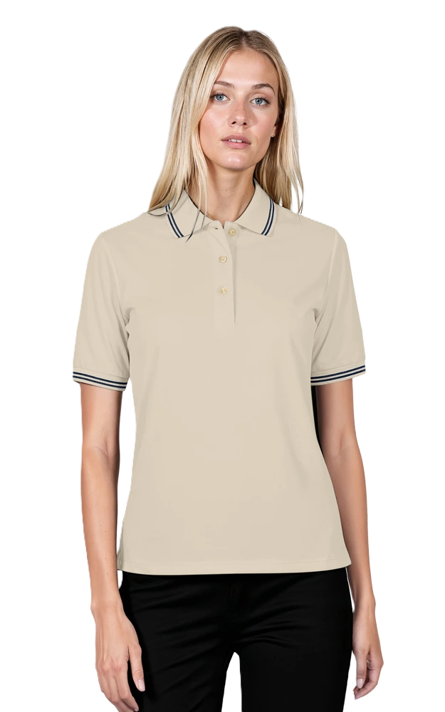 Ladies' Superblend Tipped Pique Polo 22
