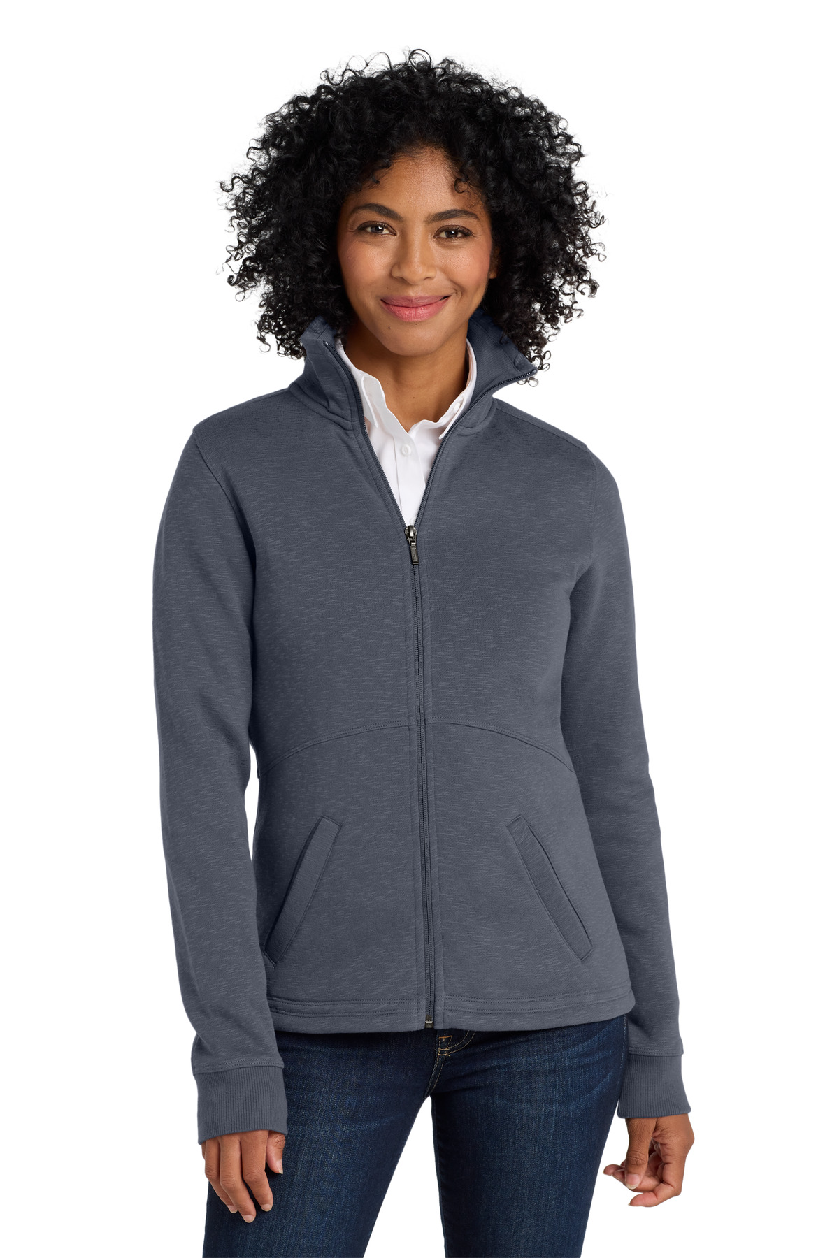 Port Authority Women's Slub Fleece Full-Zip Jacket. L293 15