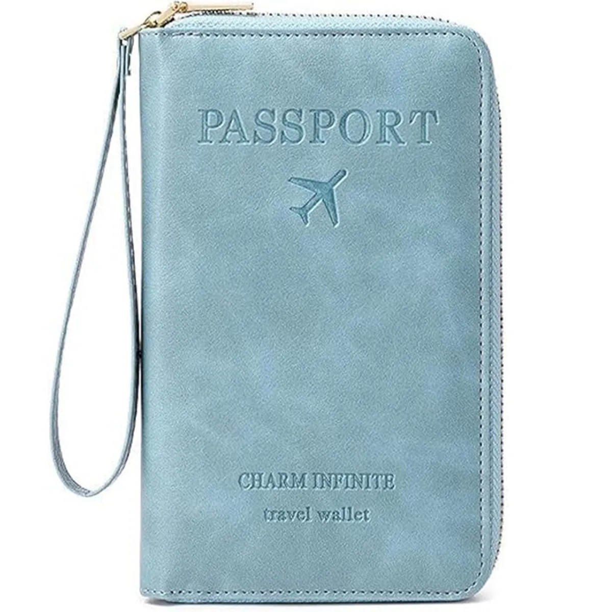 Passport ID Bag Zipper Anti-Theft Airplane Wallet 10