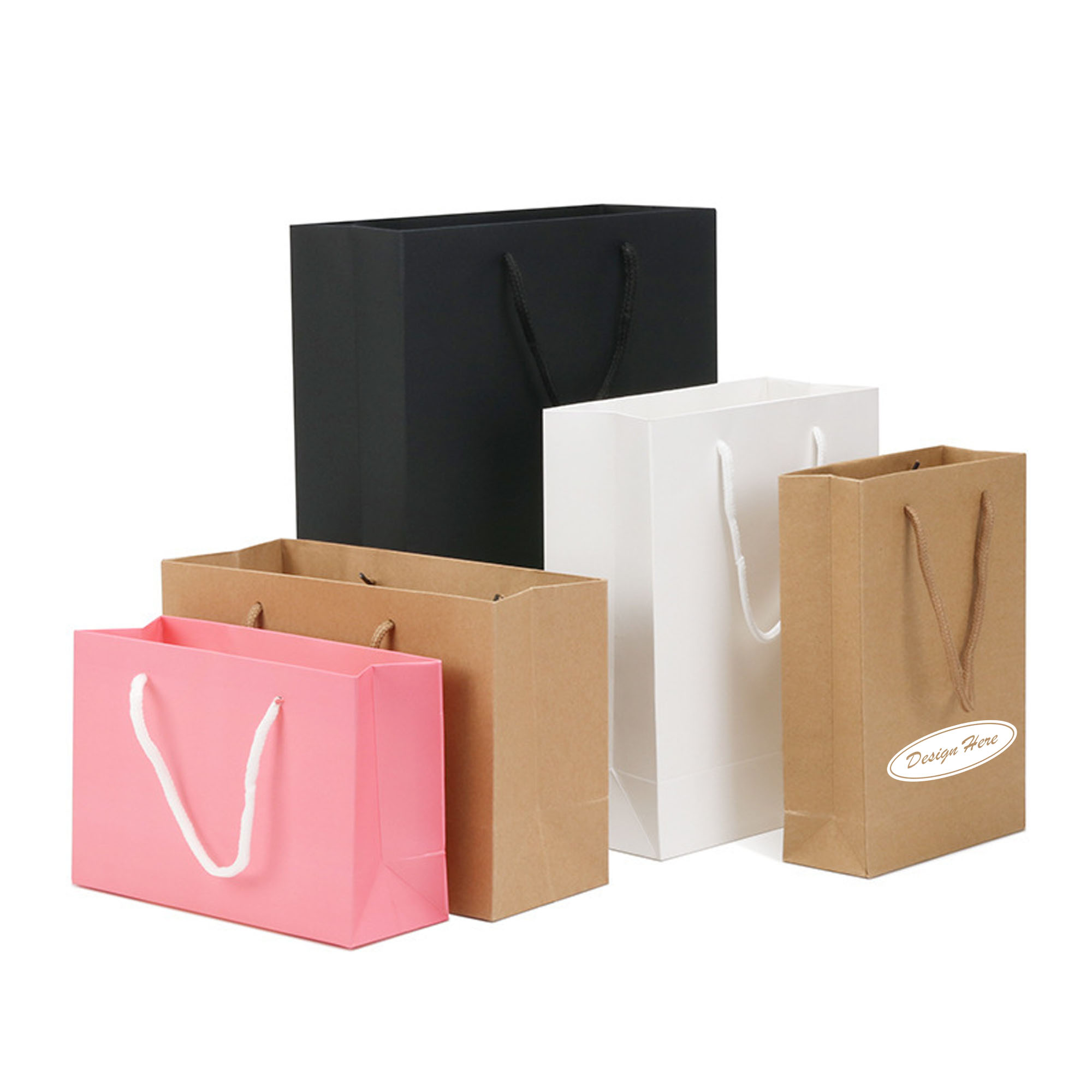 Eco-Friendly Kraft Brown Paper Shopping Bags 6