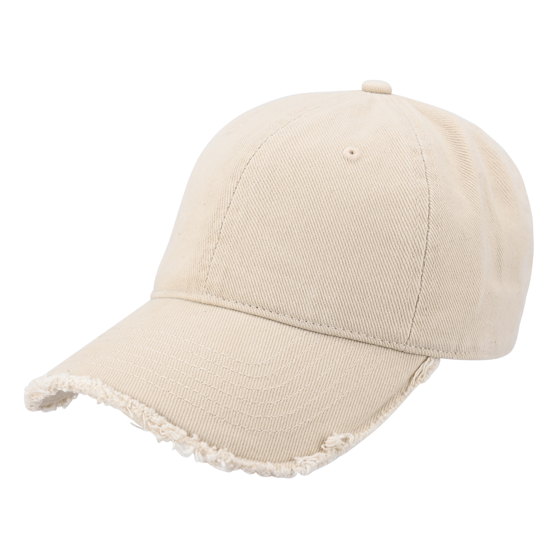 Cotton 6-Panel Unstructured Middle Profile Cap With Metal Back Closure 3