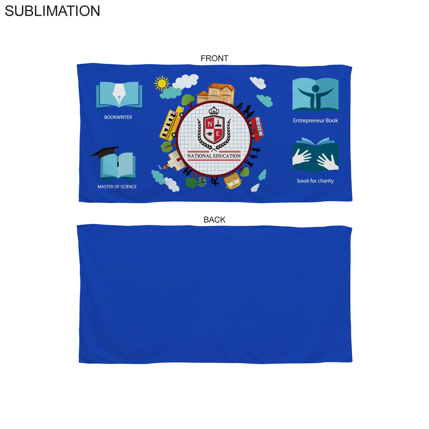 Colored Microfiber DriLite Terry Beach Towel, 30x60, Sublimated in Any PMS color Edge to Edge 2 side 11
