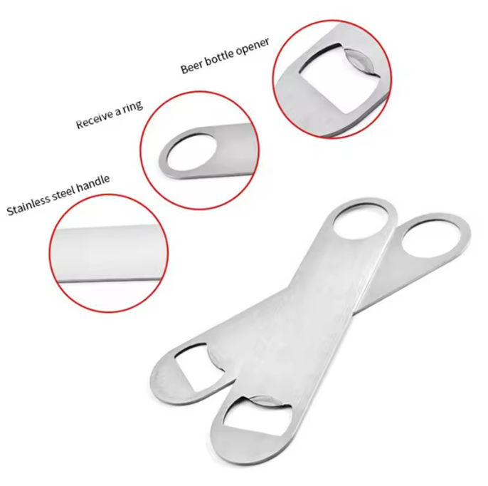 Stainless Steel Flat Bottle Opener 1