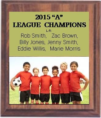 5" x 7" Cherry Finish Plaque with a Full Color Metal Plate 3