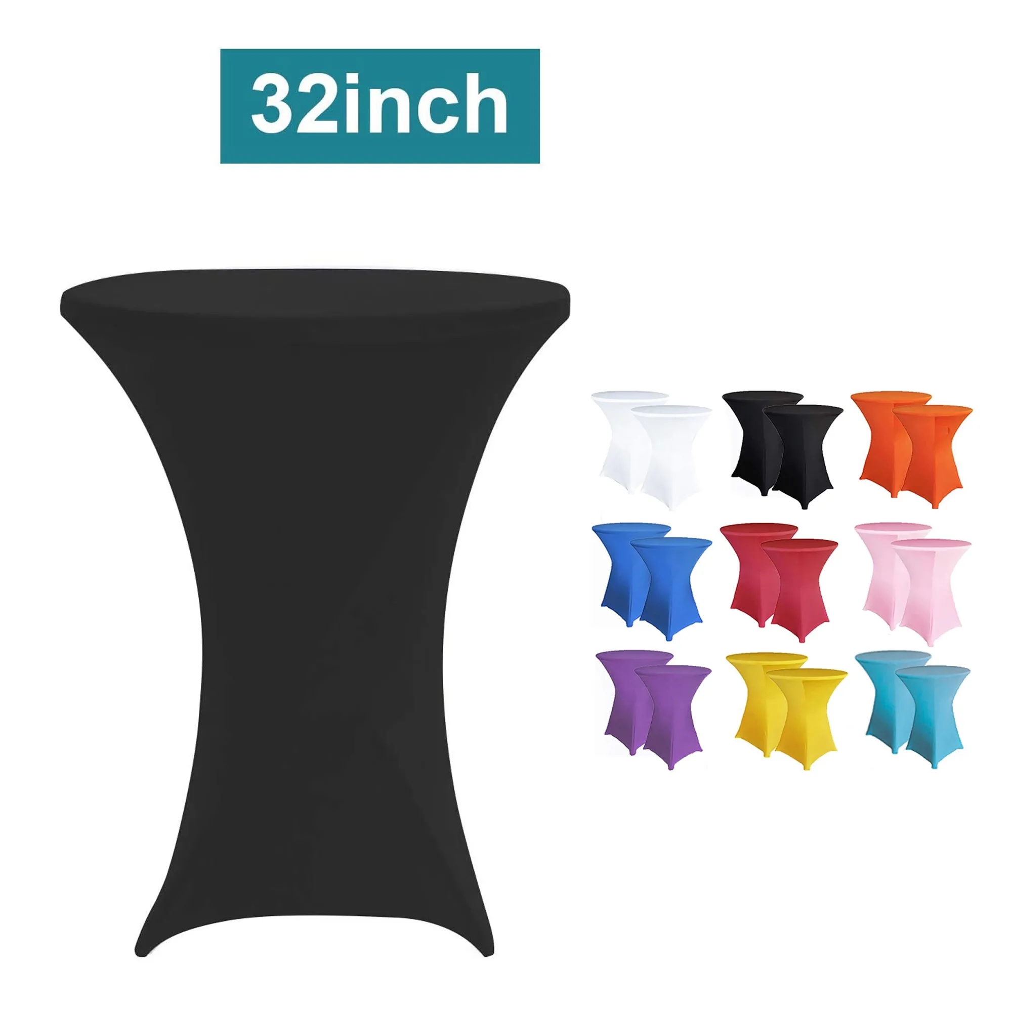 32inch Full-color Cocktail Round Fitted Table Cover 2