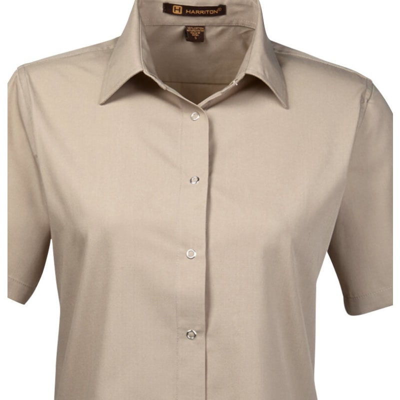 Harriton Ladies' Advantage Snap Closure Short-Sleeve Shirt 3