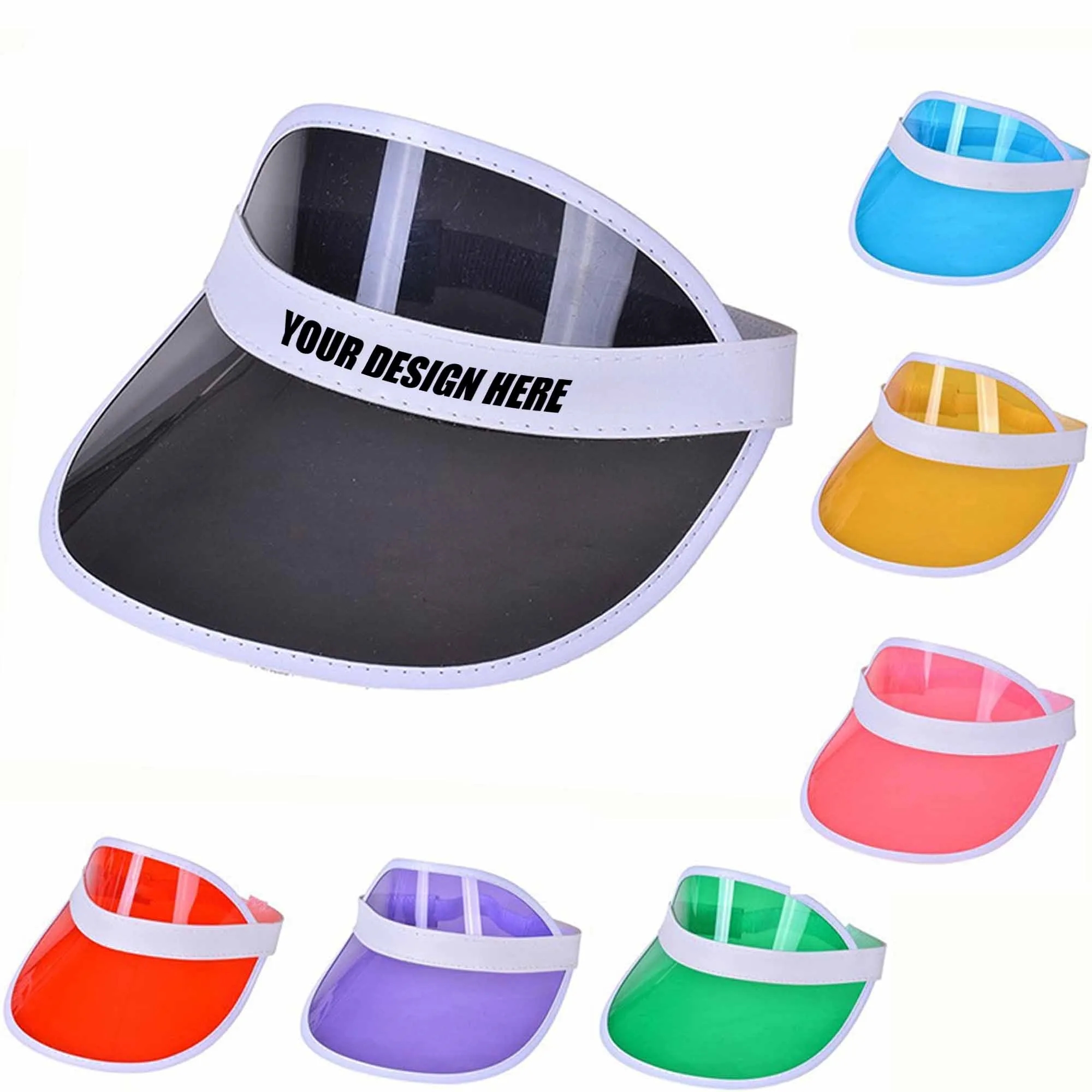 Translucent PVC UV Sun Visor Hat 1