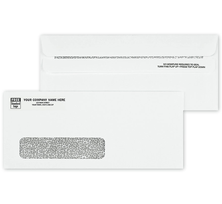 Envelopes, No. 10, Single Window, Security Tint, Self Seal 1