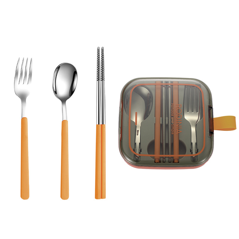 Stainless Steel Folding Pocket Cutlery Set 4