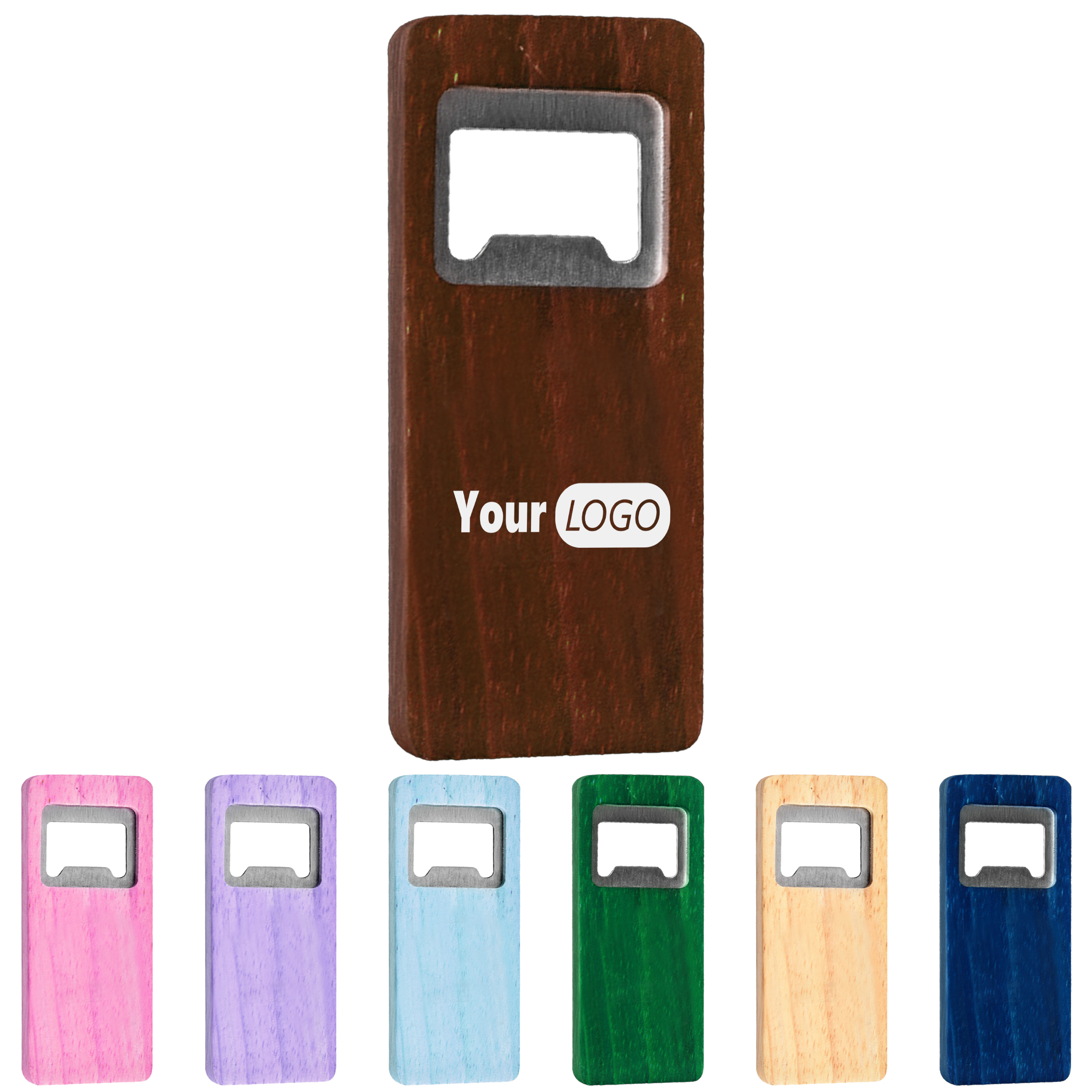 Wood Sleek Custom Flat Bottle Opener 1