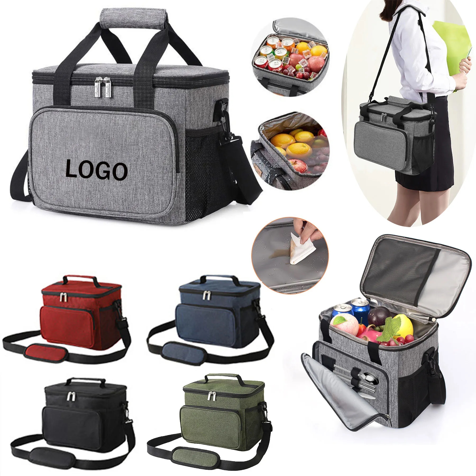 Portable Insulated Thermal Bag for Food and Drinks 3