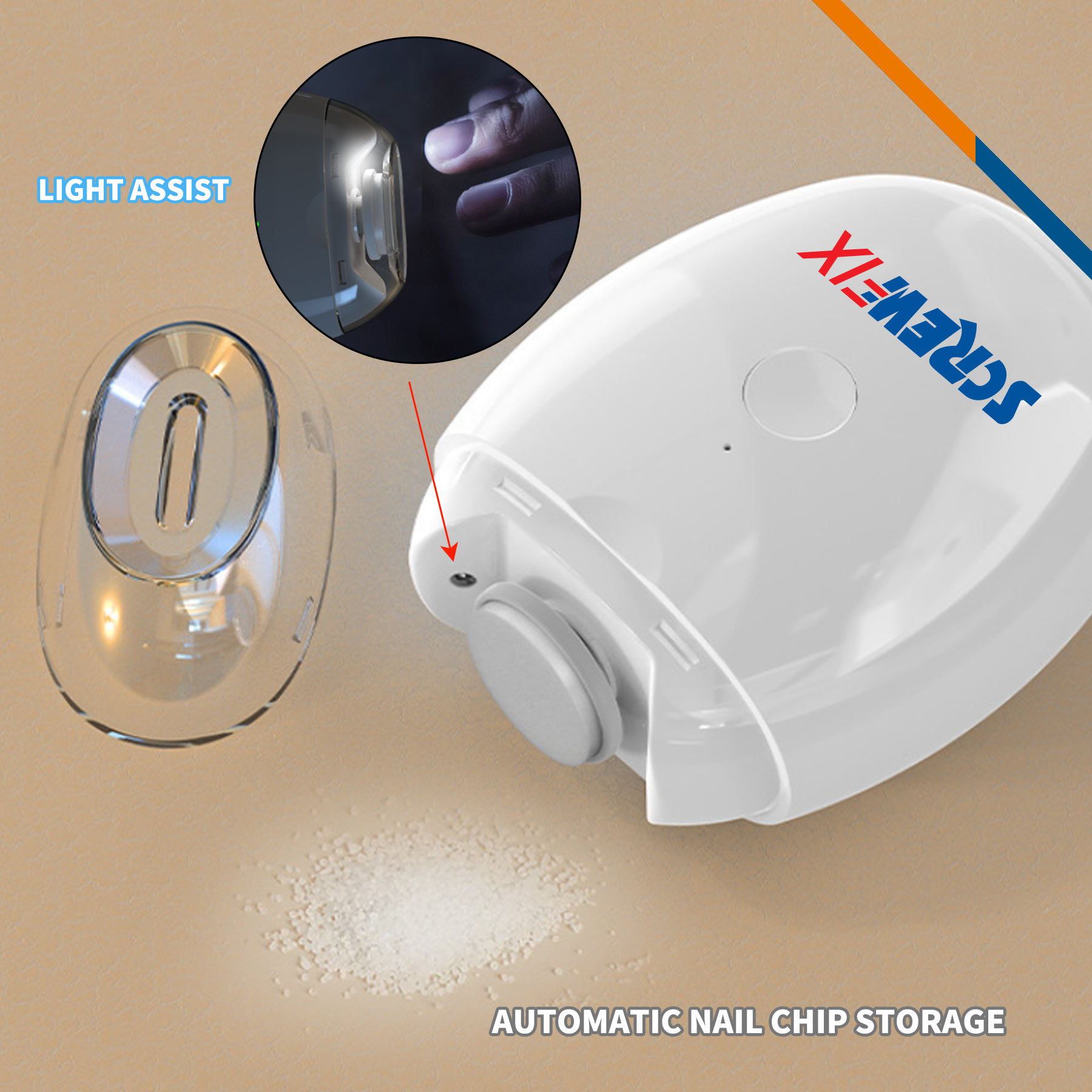 Amyas Rechargeable Electric Nail Trimmer 1