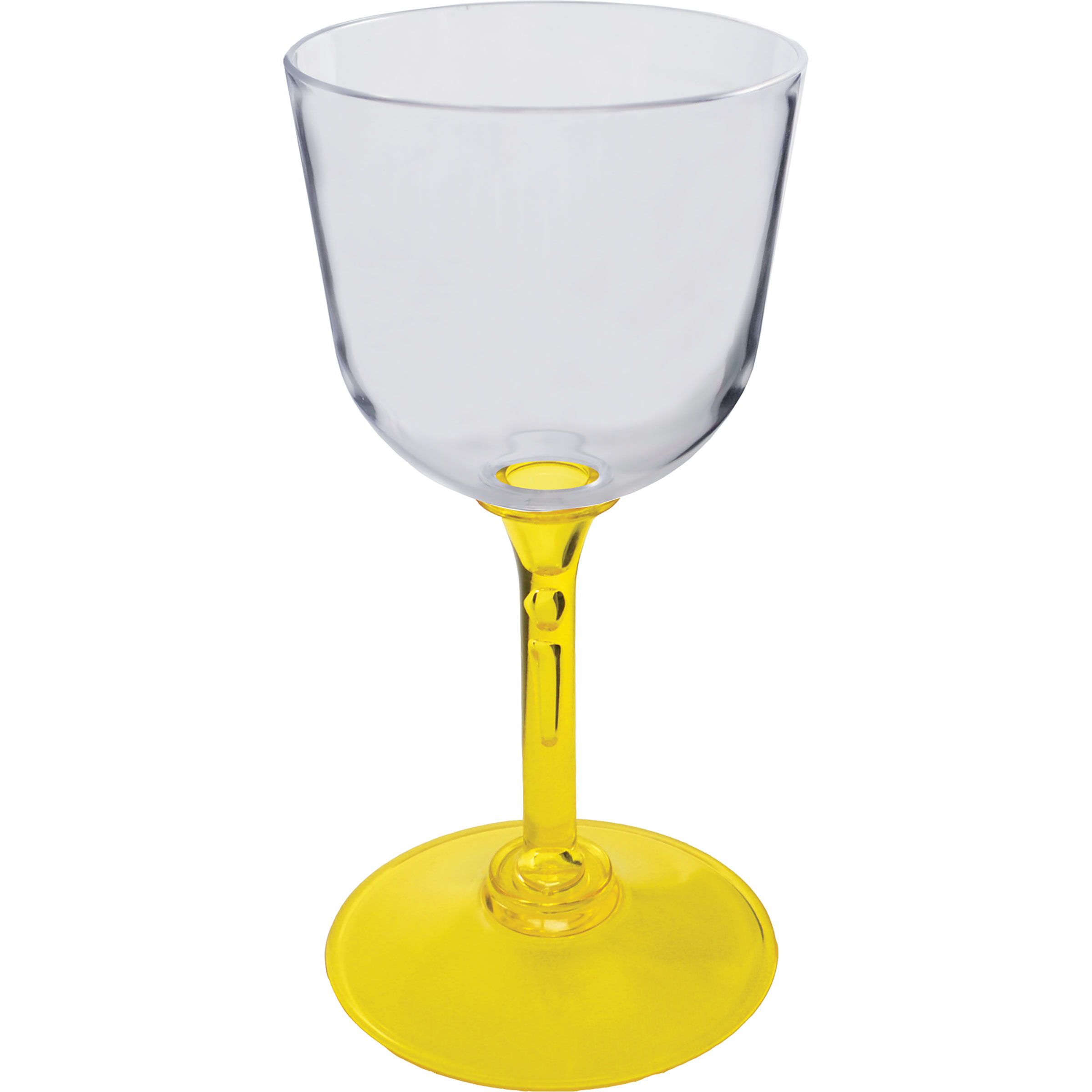 7oz Standard Stem Plastic Wine Glass with Your Choice of Stem Color