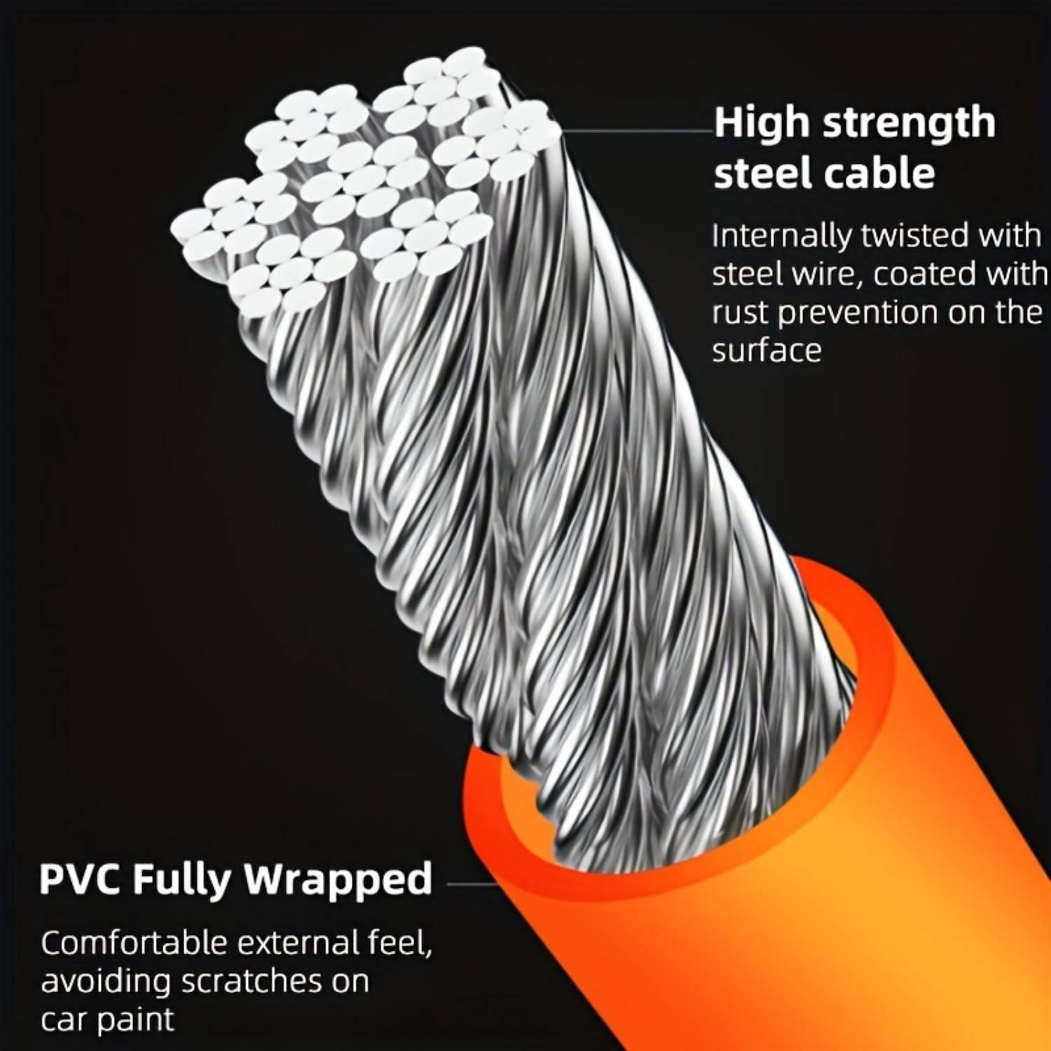 Portable Anti Theft PVC Bike Cable Lock 8