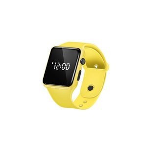 Sports Watch With Red Digital Square Dial Adjustable Band Detachable Design 35