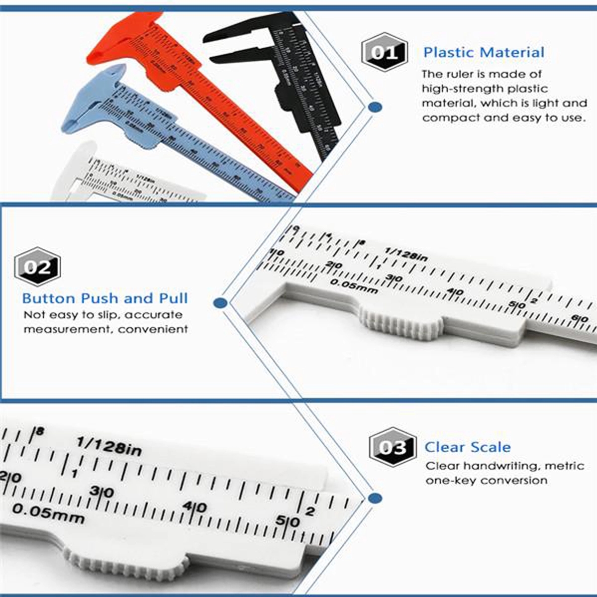 Mini Plastic Vernier Caliper 3