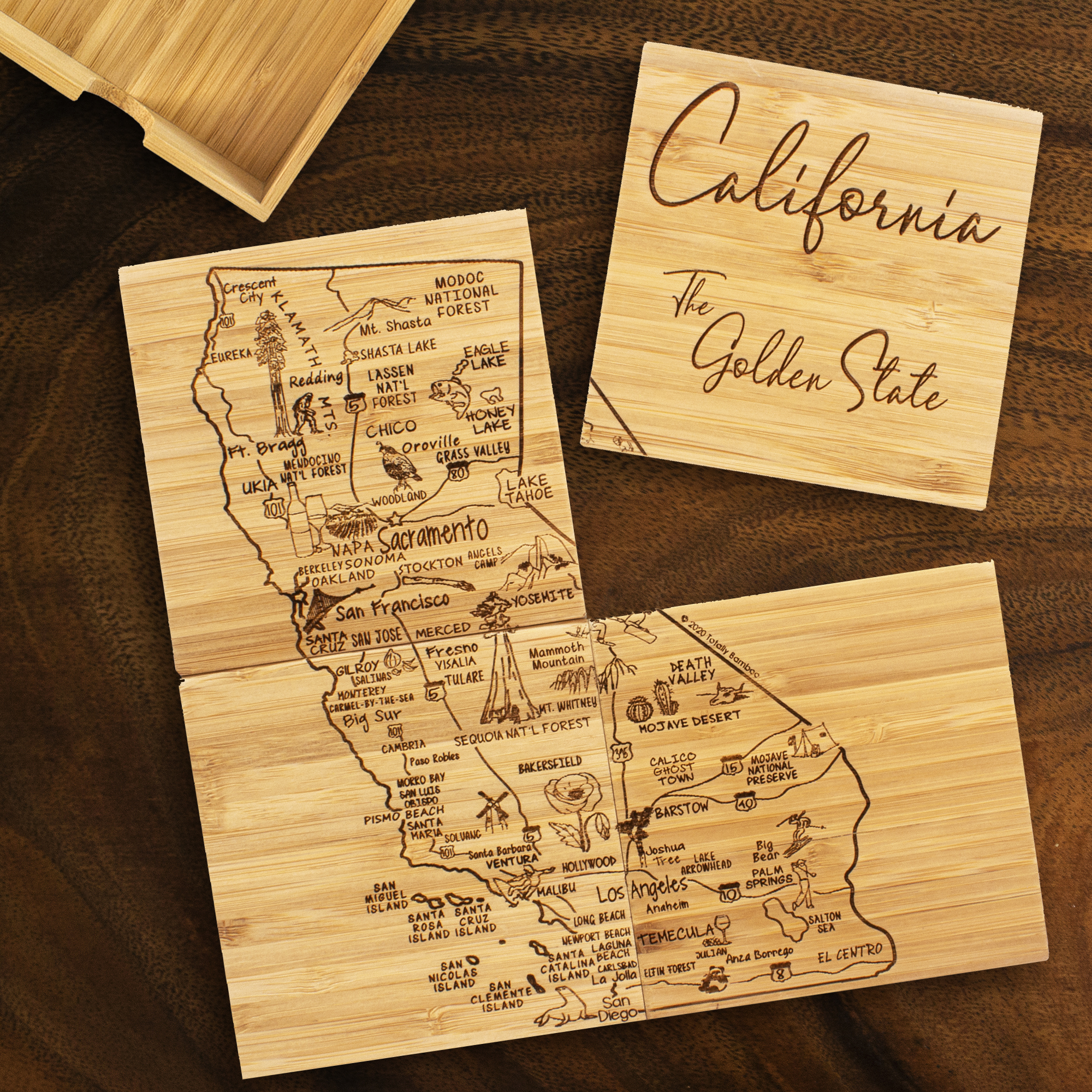 California Puzzle Coaster Set 2