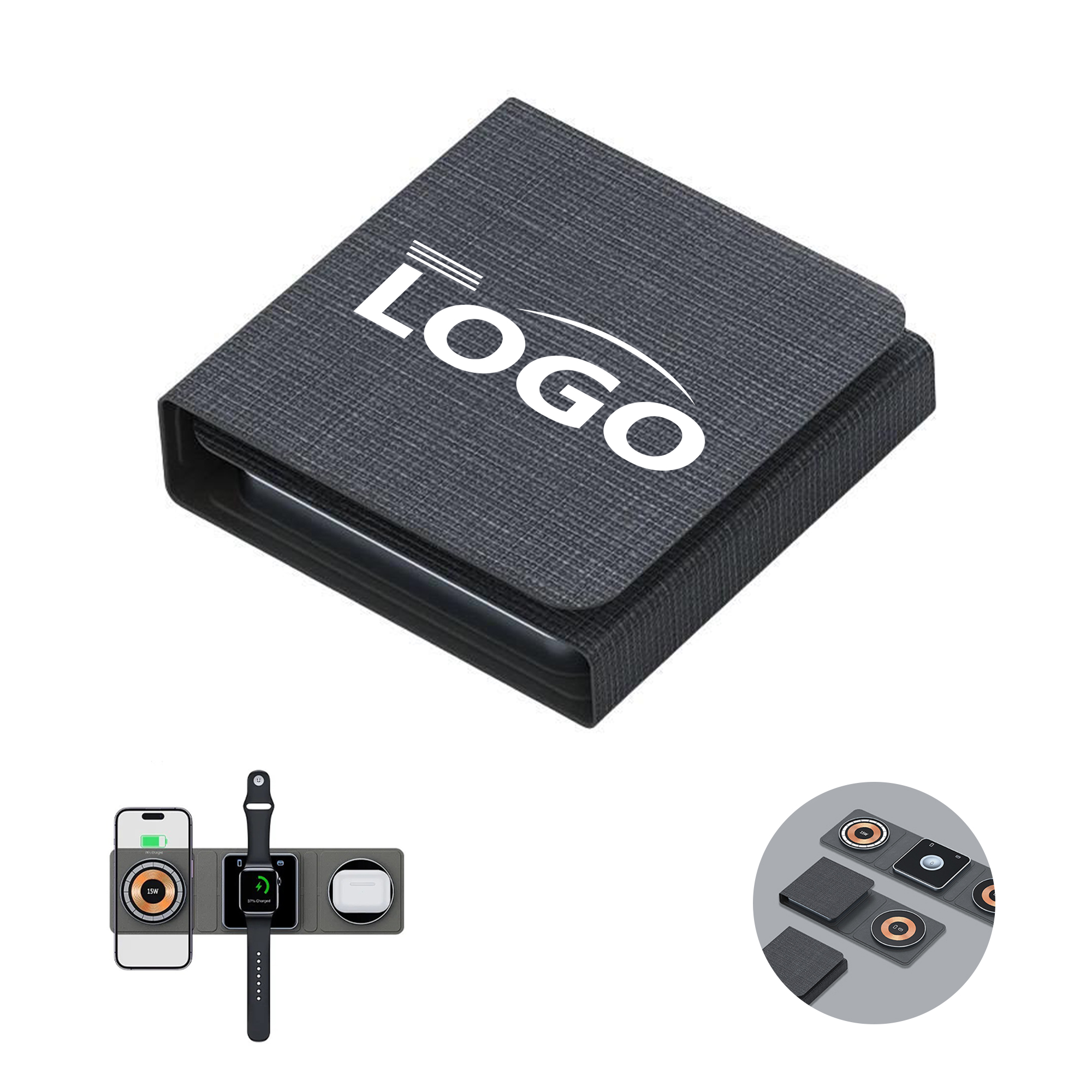 3-in-1 Magnetic Fast Wireless Charger, Foldable Design 2