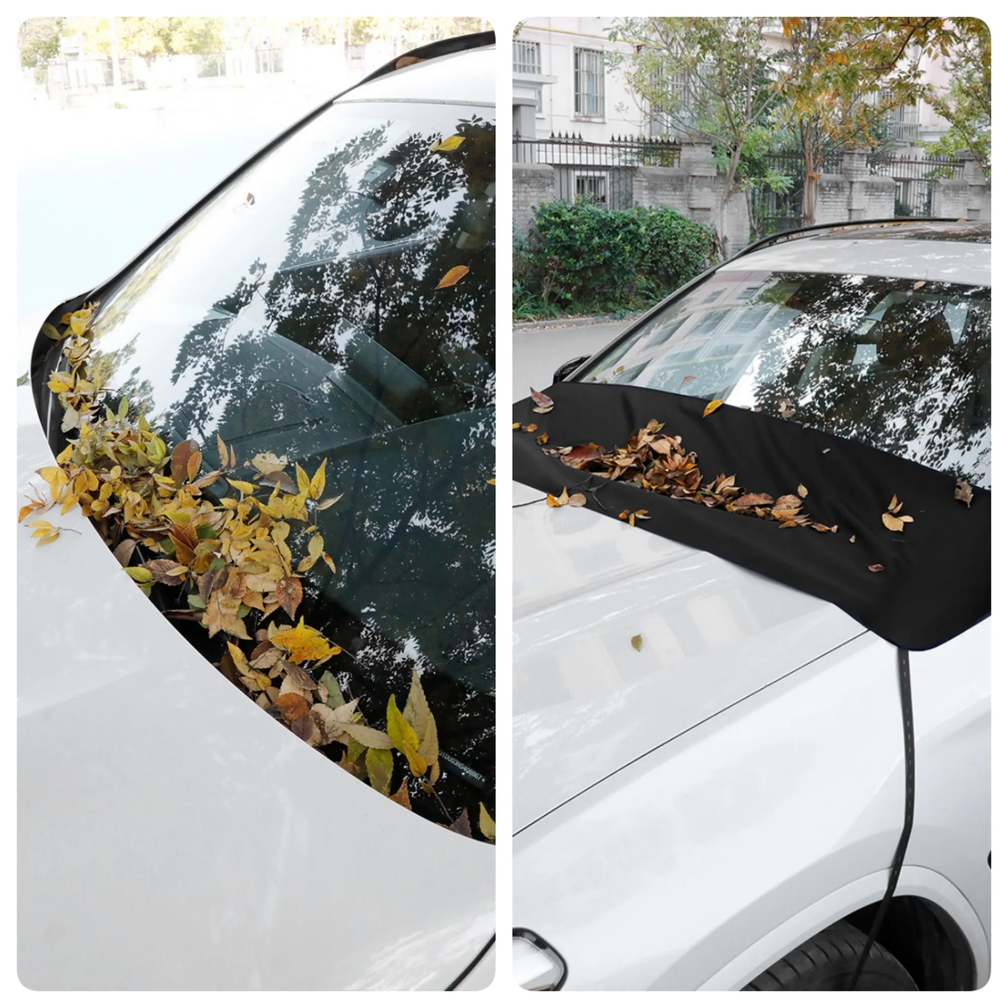 Car Front Windshield Leaf Cover 2
