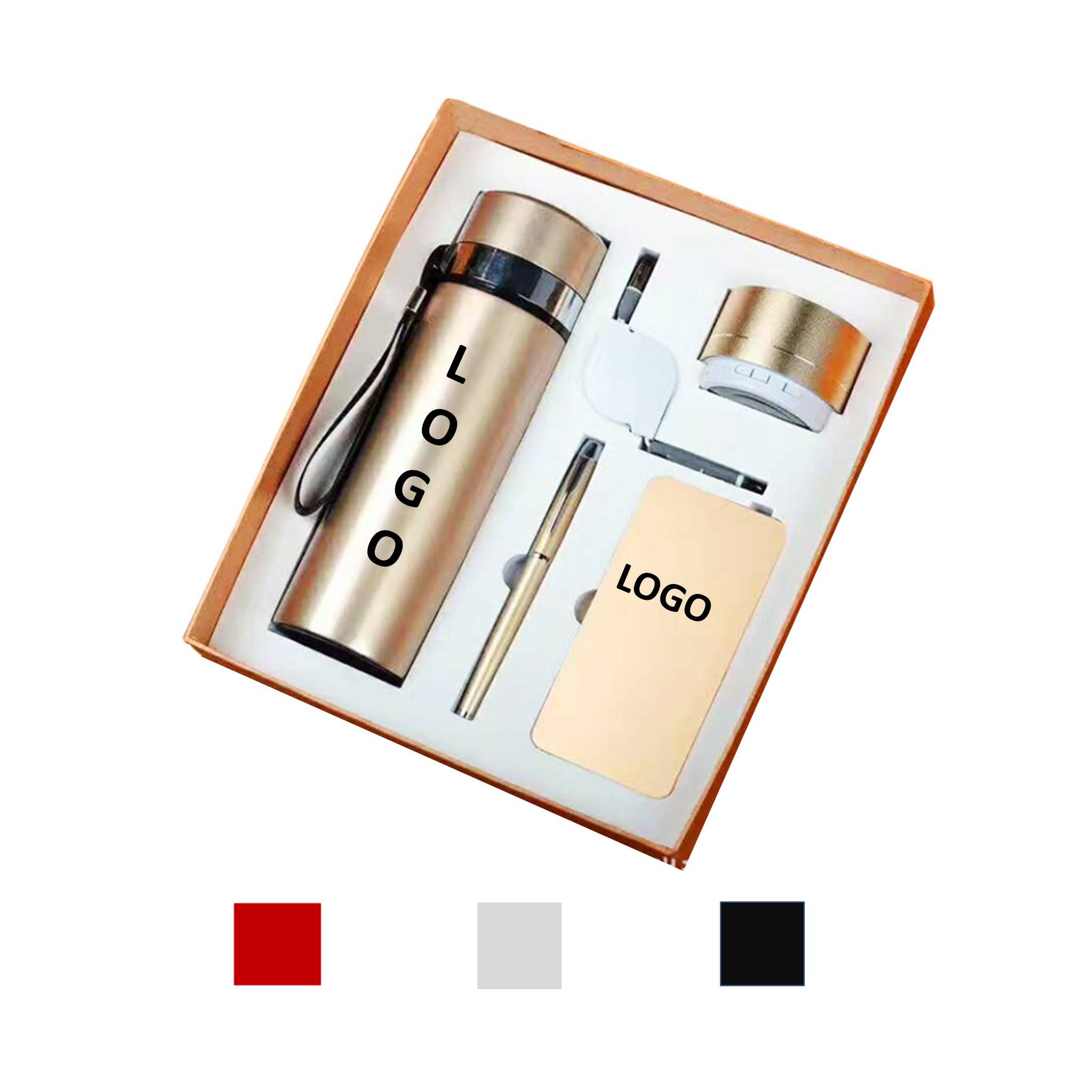 Business Set Speaker Tumbler Pen Power Bank With Usb Cable 1