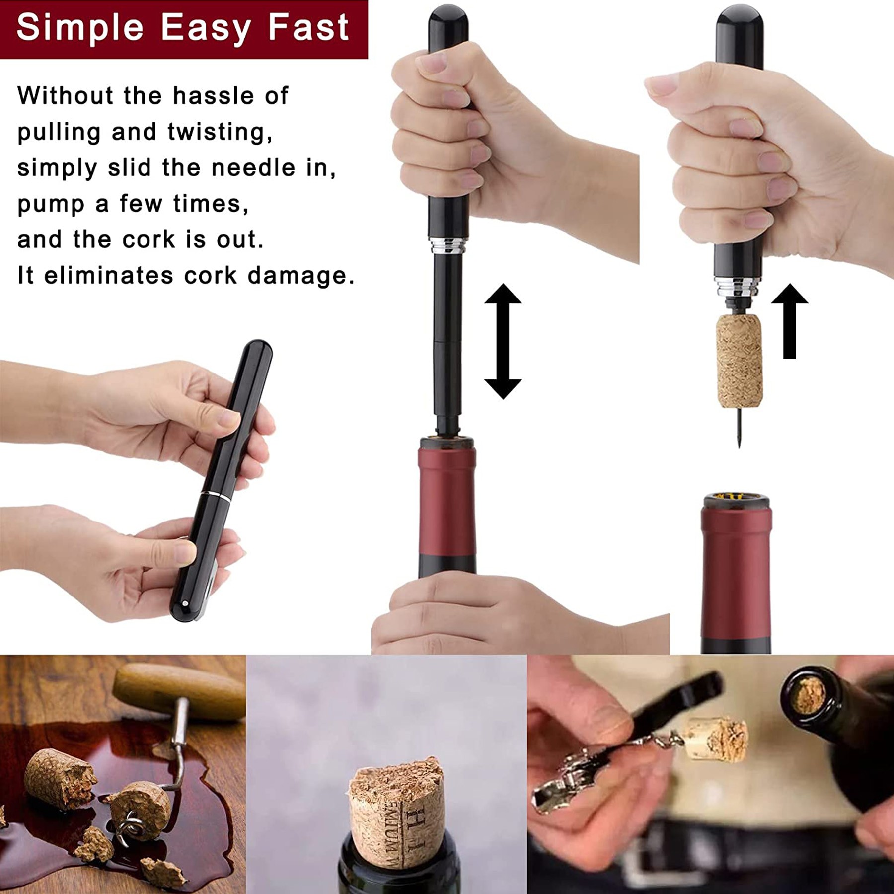 Pen-shaped Air Pump Bottle Opener 2