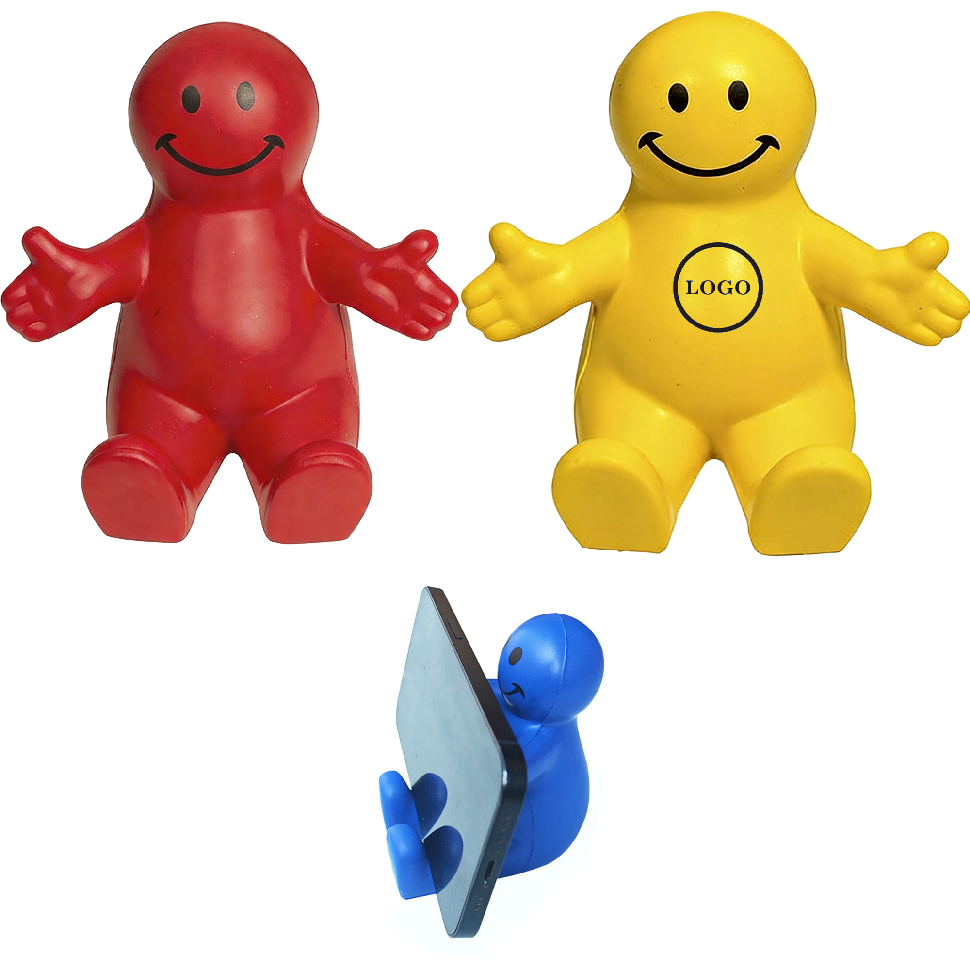 Smiley Face Phone Stand & Stress Reliever 2