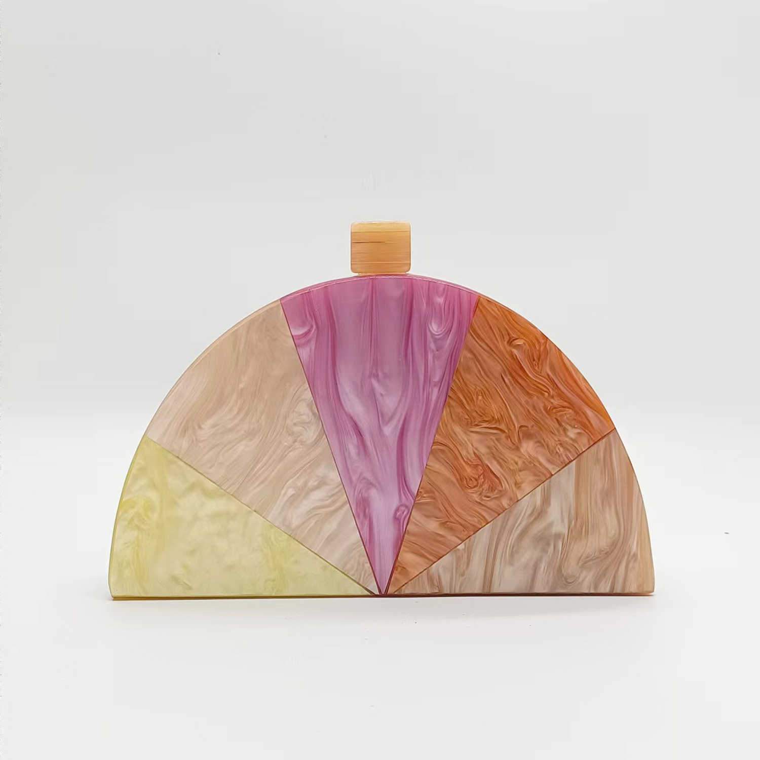 Semicircle Colorful Acrylic Clutch Purse 4