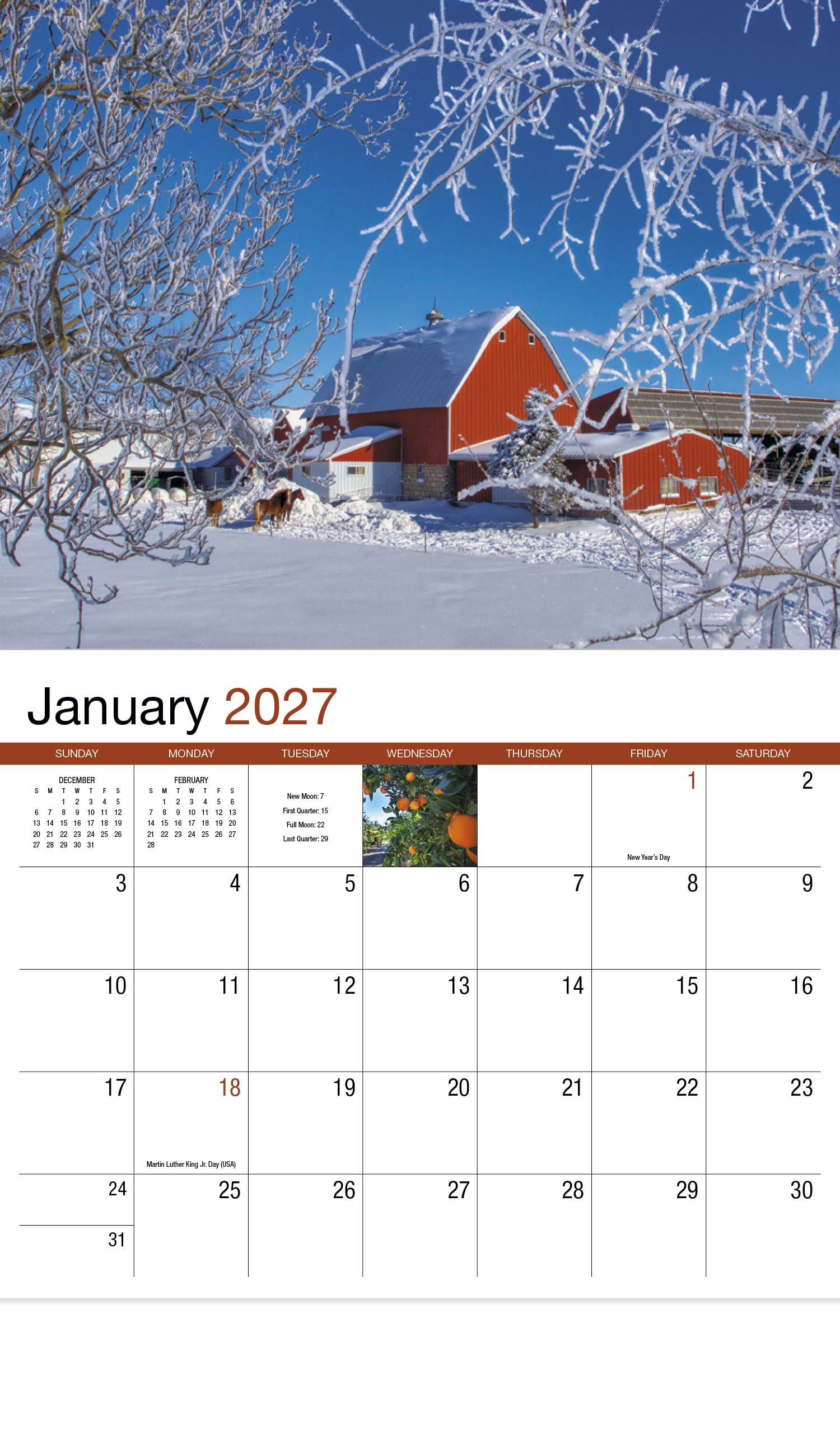 HotLine® Products America's Bounty Appointment Calendar - Stapled 21