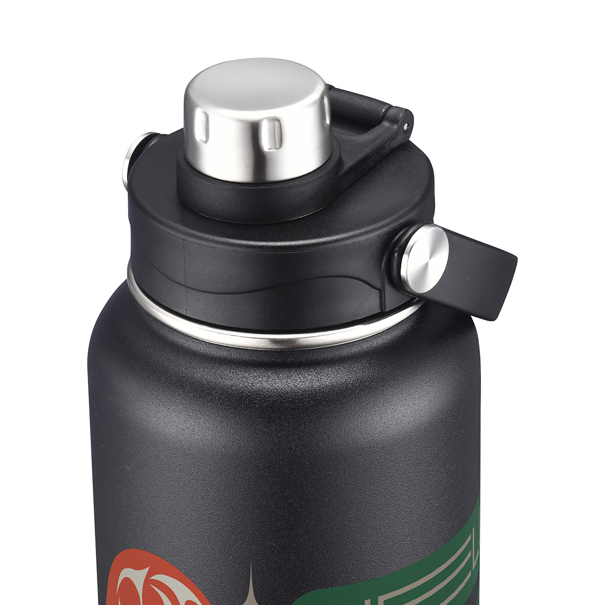 Bresso 34 oz Vacuum Insulated Bottle with Twist Top Spout, custom water bottle with logo imprint 7