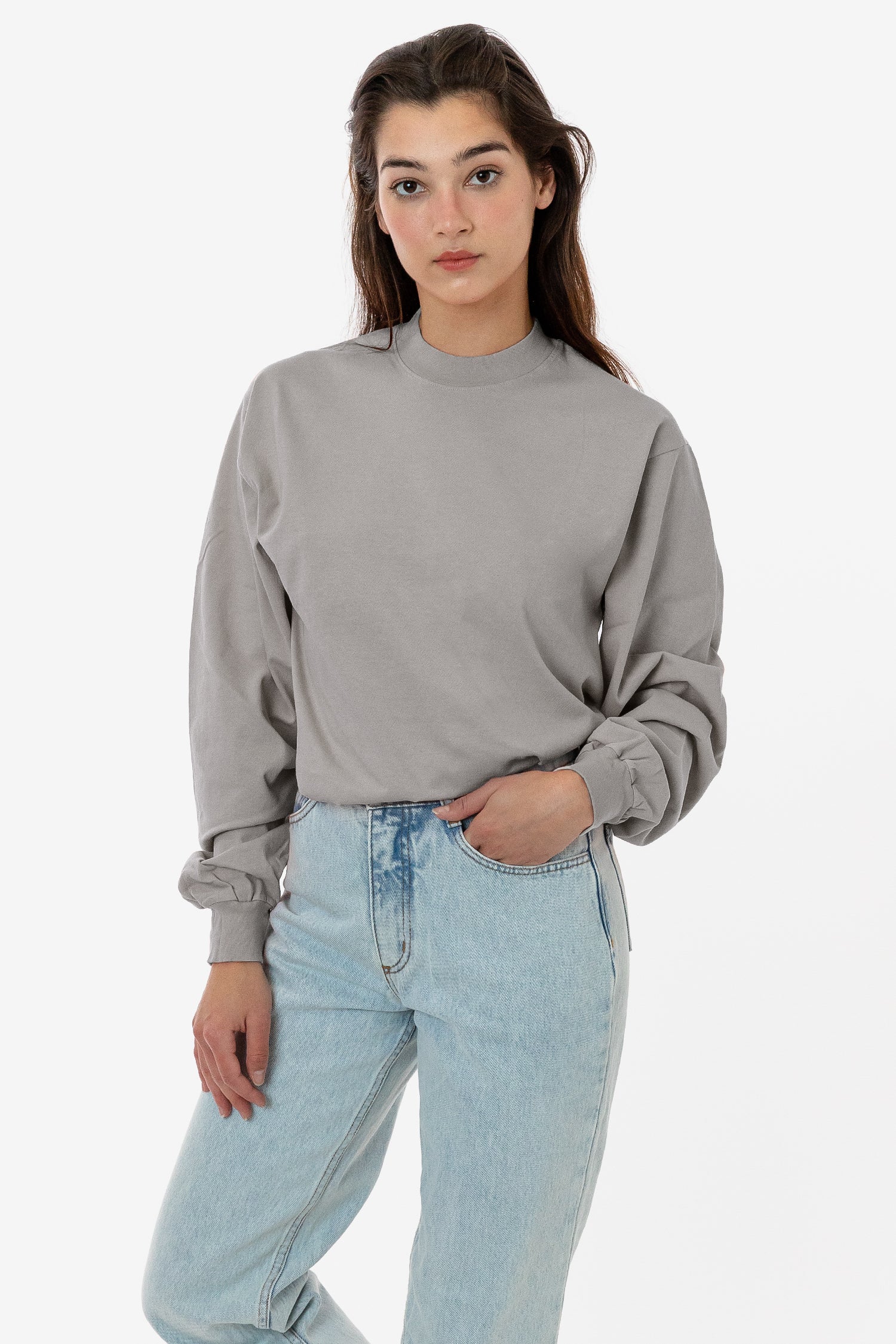L/S MOCK NECK SHIRT 7.5OZ 6