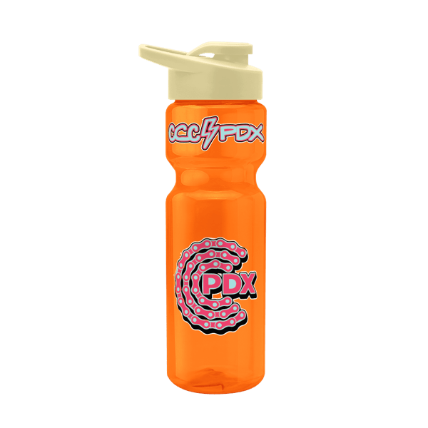 Blazer 28oz Transparent Bike Bottle w/Drink-thru Lid 1274