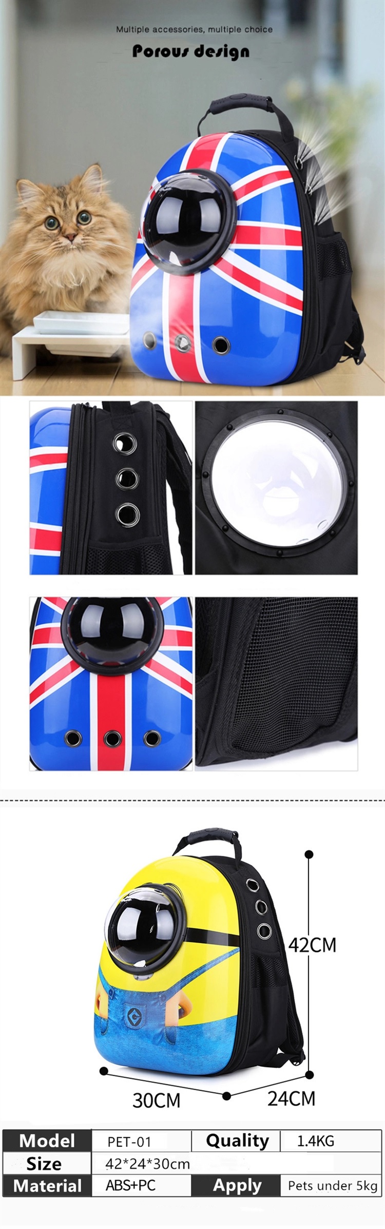 Portable Pet Backpack 7