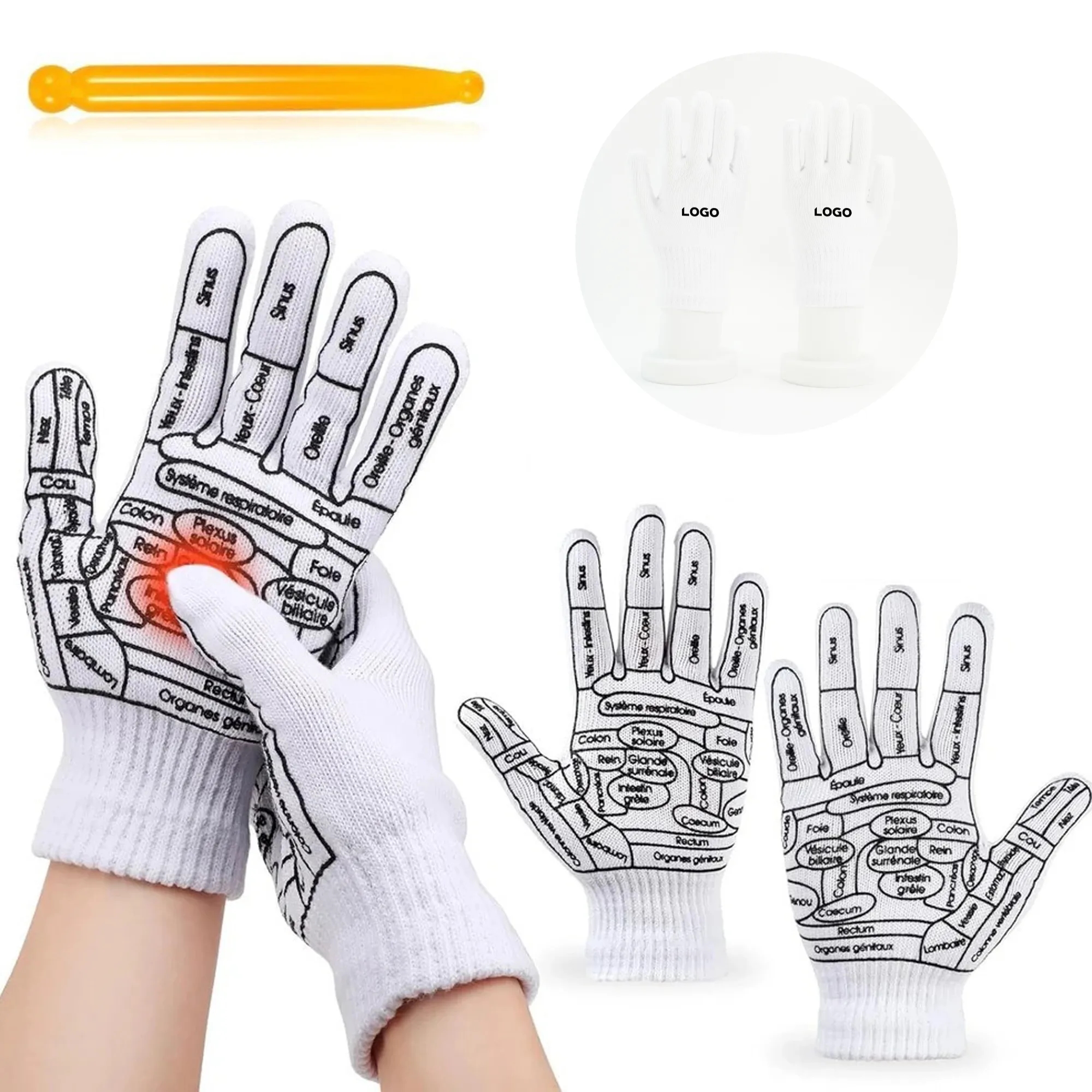 Hand Acupressure Massage Reflexology Gloves 3