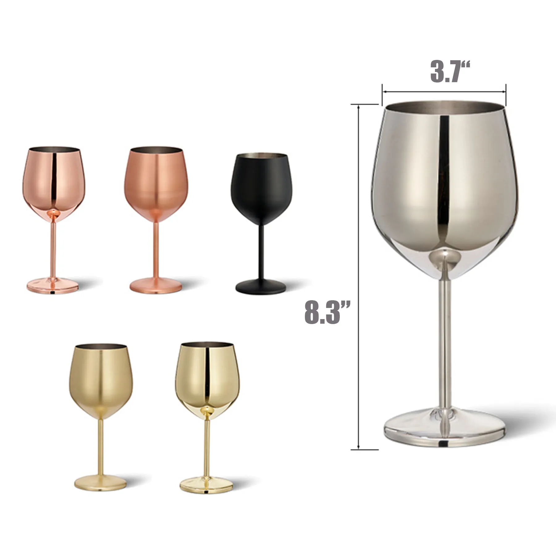 Creative Stainless Steel Goblet Champagne Glass 1