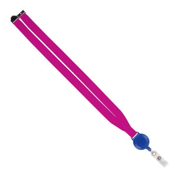 IMPORT 3/4" Polyester Lanyard with Retractable Badge Reel and IPH7 back of neck convenience release. 77