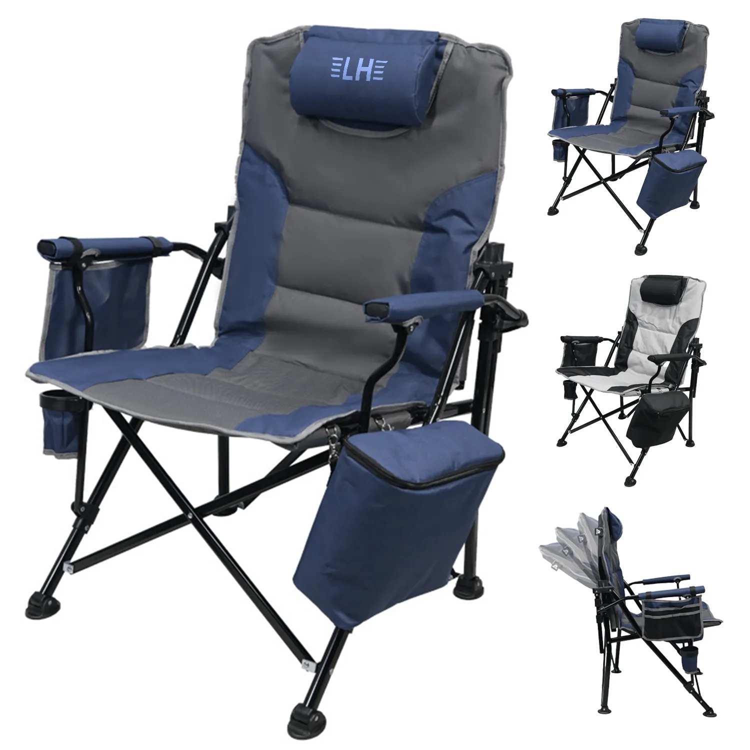 Adjustable Relaxation Deluxe Reclining Camping Chair 6