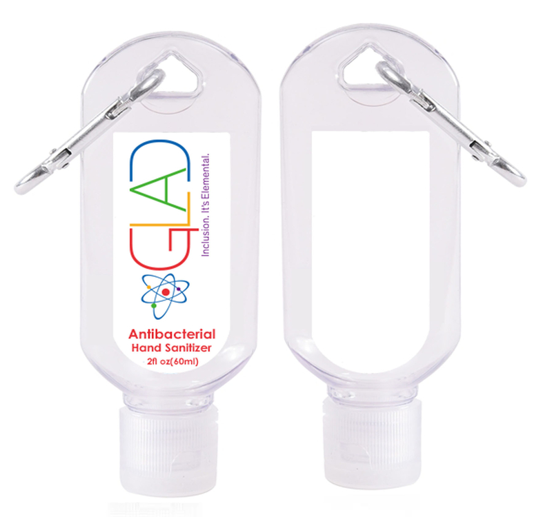 Hand Sanitizer Gel with Carabiner, 2 oz. - Printed 2