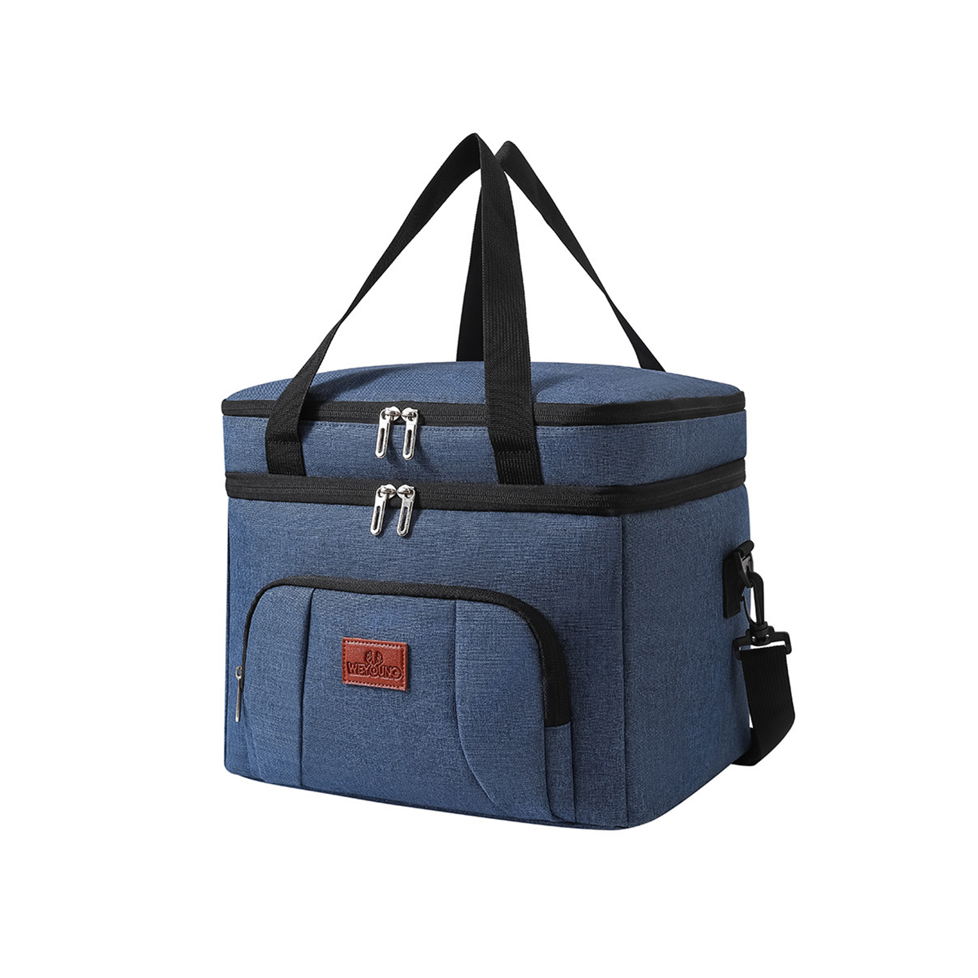 Insulated Dual Compartment Lunch Tote 9.2" Length X 7.4" Width X 8.2" Height 5