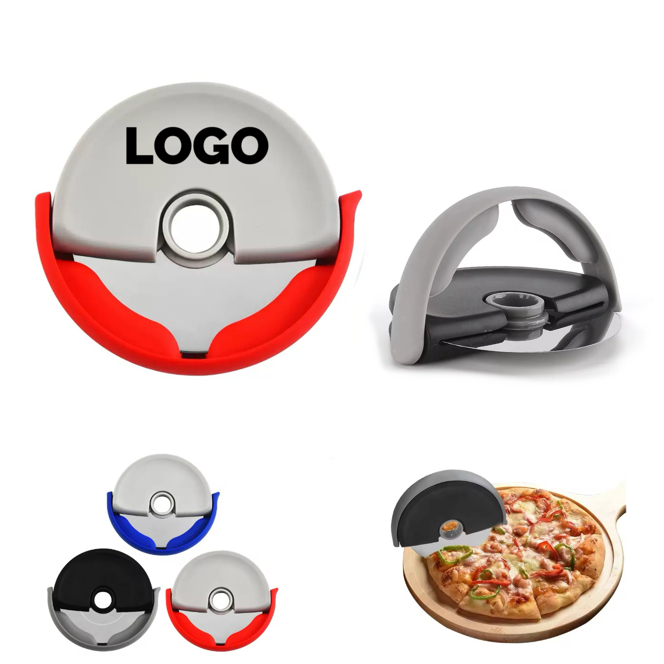 MOQ 10 pcs Rubber Pizza Cutter 3
