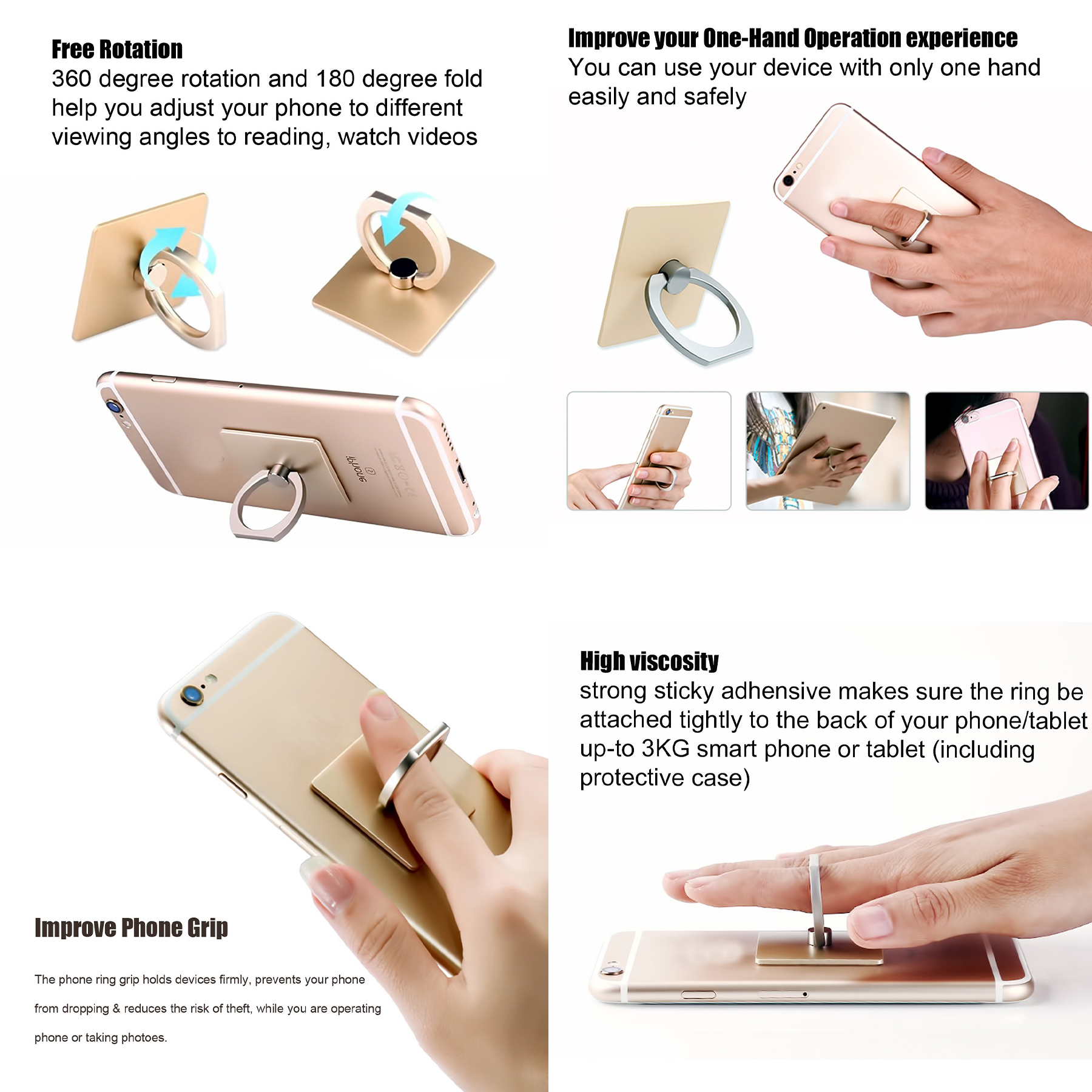 Cell Phone Ring Holder Stand 2