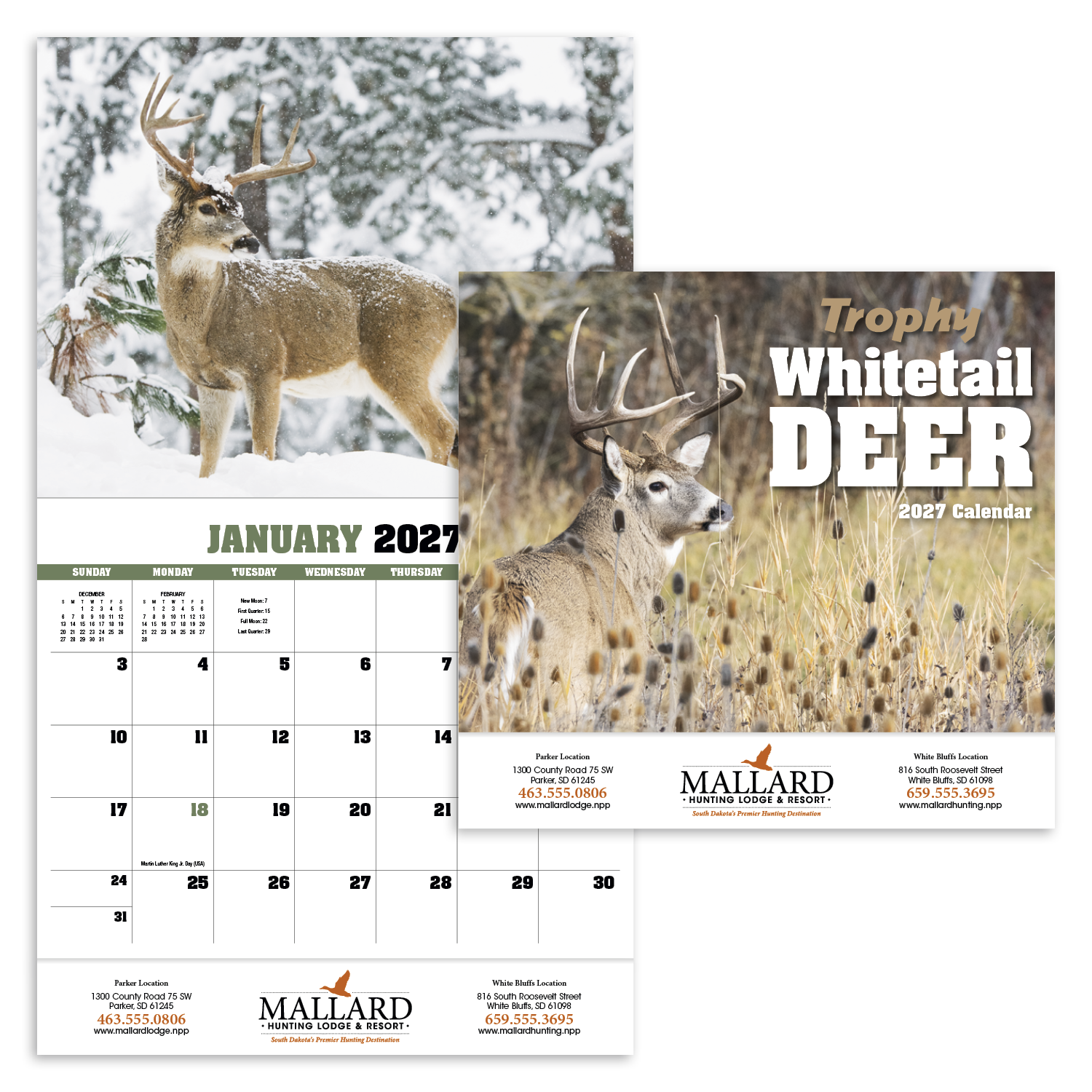HotLine® Products Trophy Whitetail Deer Appointment Calendar - Stapled 24
