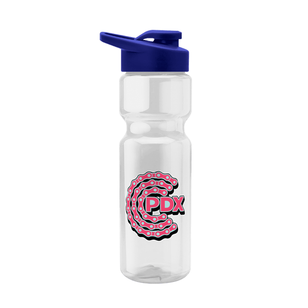 Blazer 28oz Transparent Bike Bottle w/Drink-thru Lid 2339