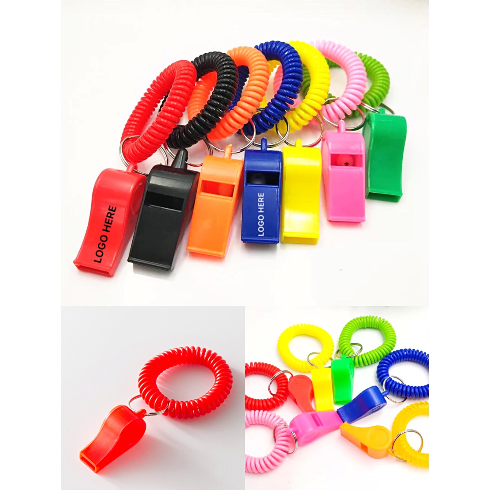 Coil Bracelet Whistle Key Chains 1