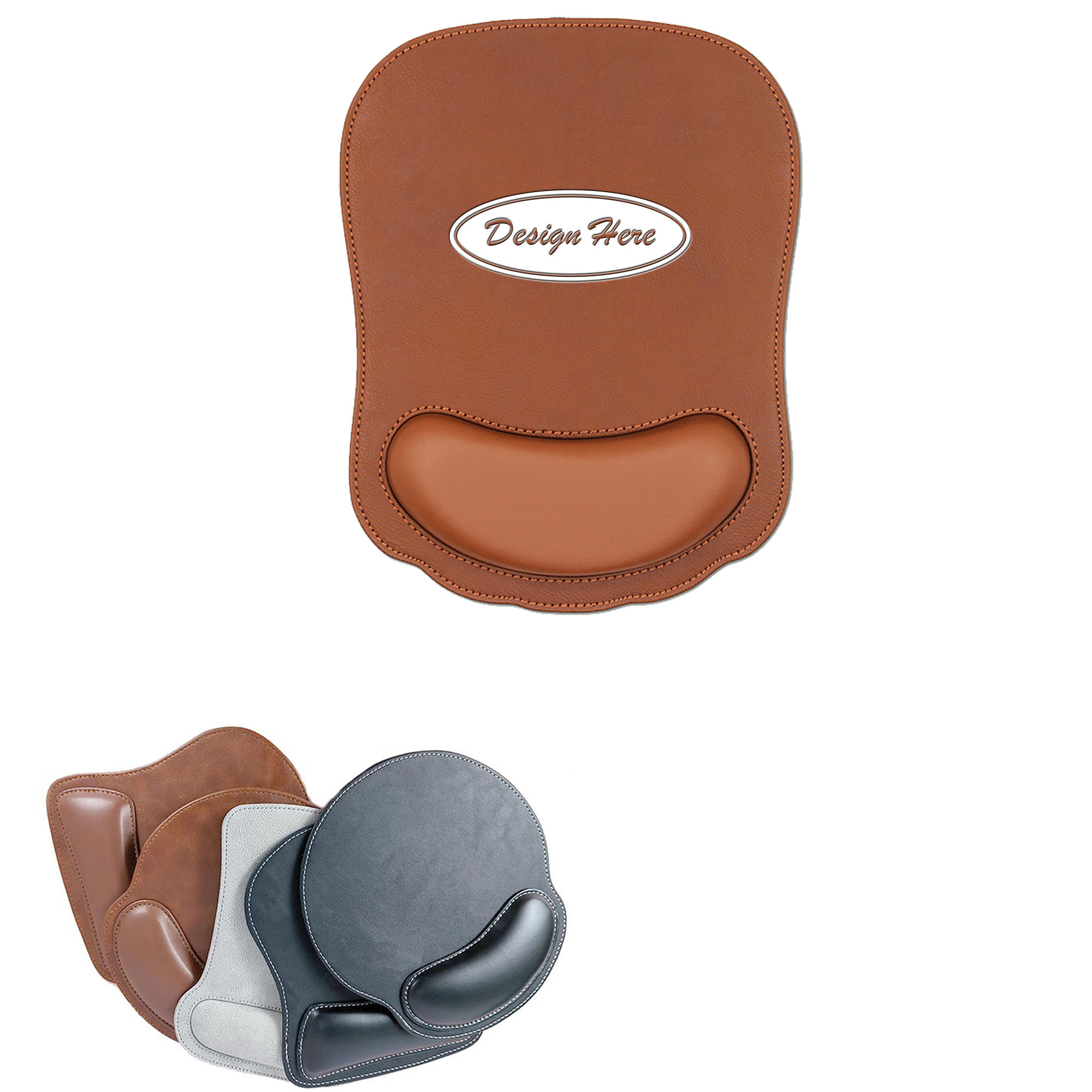 Premium PU Leather Wrist Cushion Mouse Pad 3