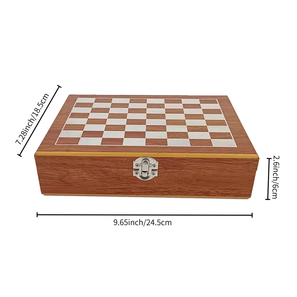 Multi-Game Chess Poker Chip Set in Wooden Case 1