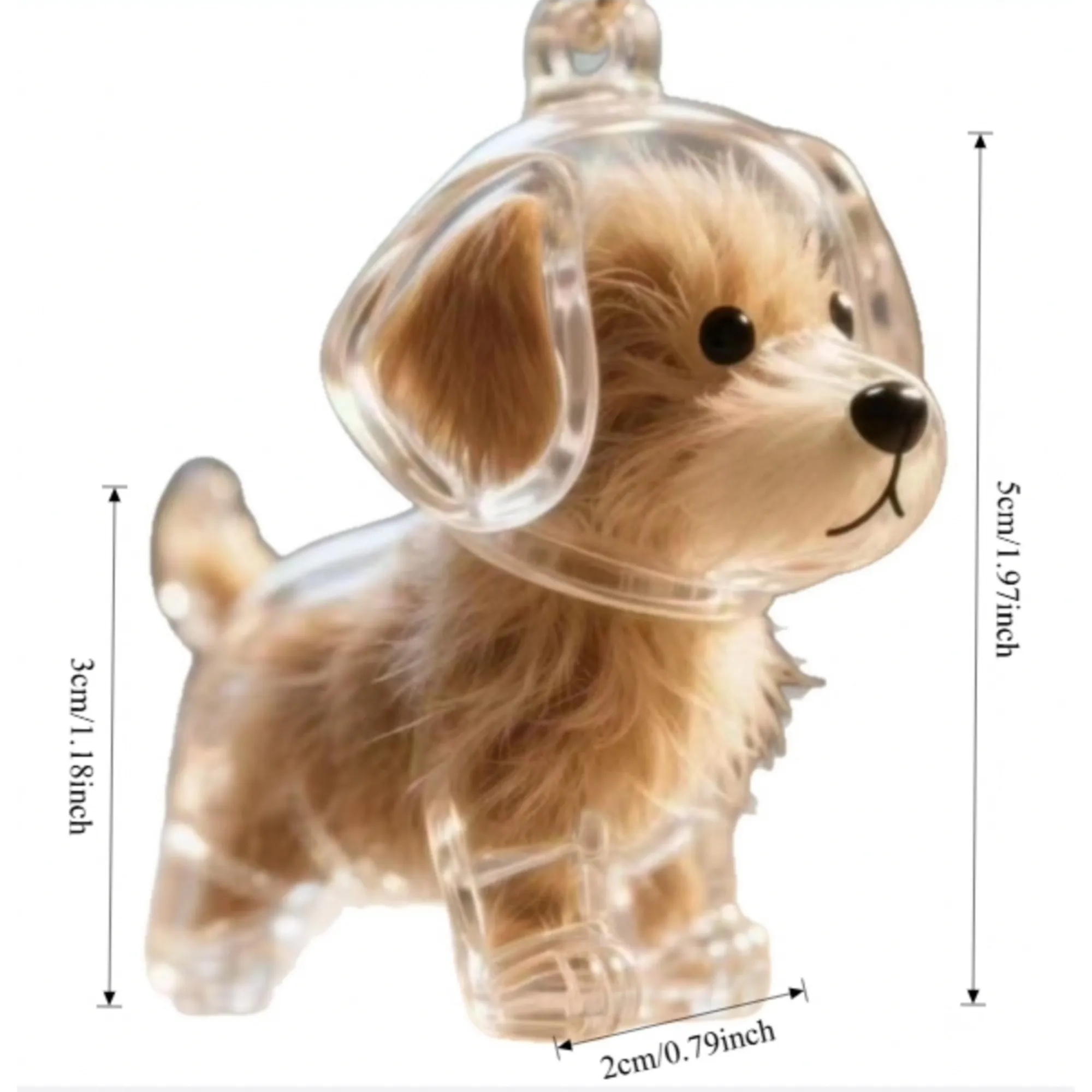 Pet Hair Storage Case Keychain, Clear Case, Promotional Gift 5